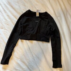 Gymshark Black Long Sleeve Crop Top